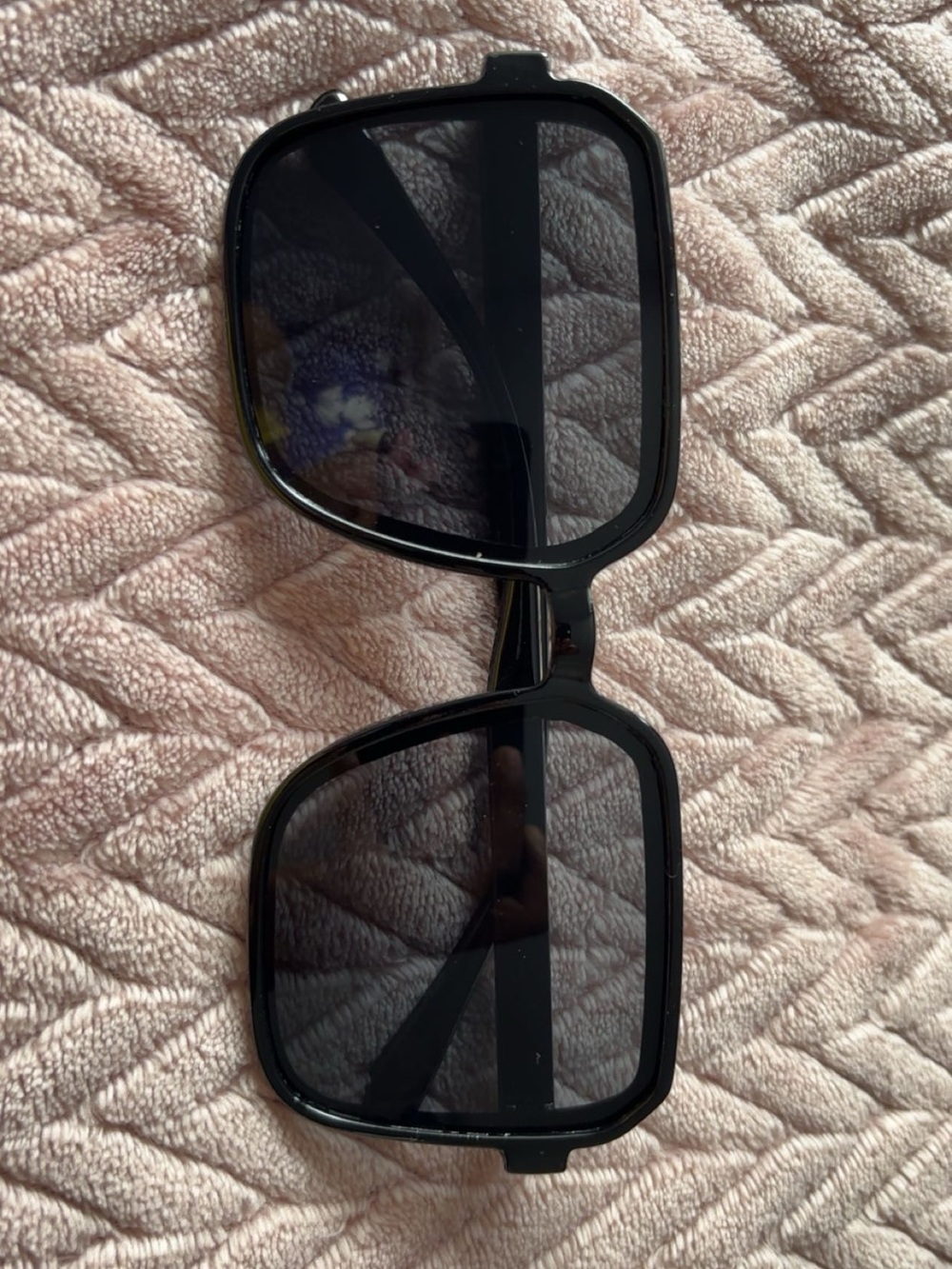 & Other Stories Glossy Black Oversized Square Sunglasses
